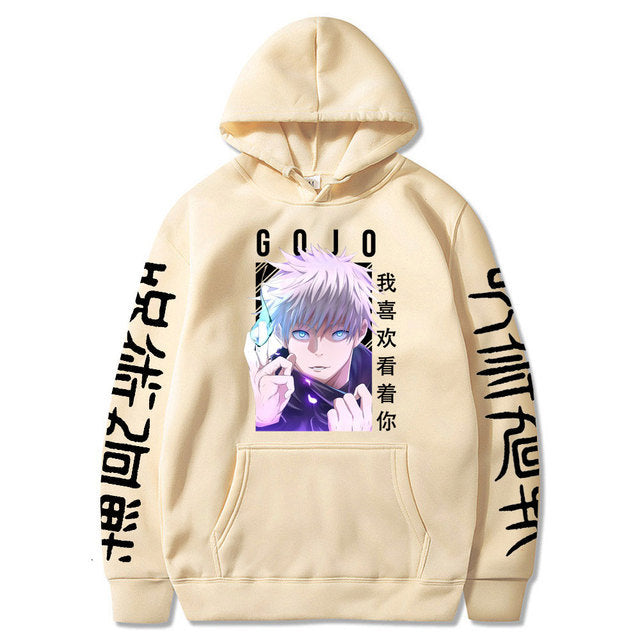 Unisex Gojo Anime Loose Casual Hoodie