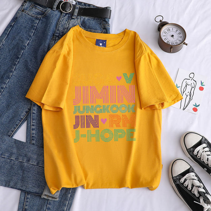 Cute Girls Kpop Cotton T-shirt