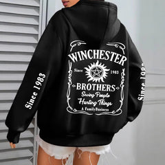 Women's Winchester Brothers Letter Printed Hoodie