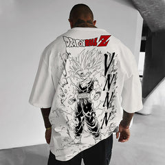 Men's Anime Goku Print Short Sleeve T-Shirt