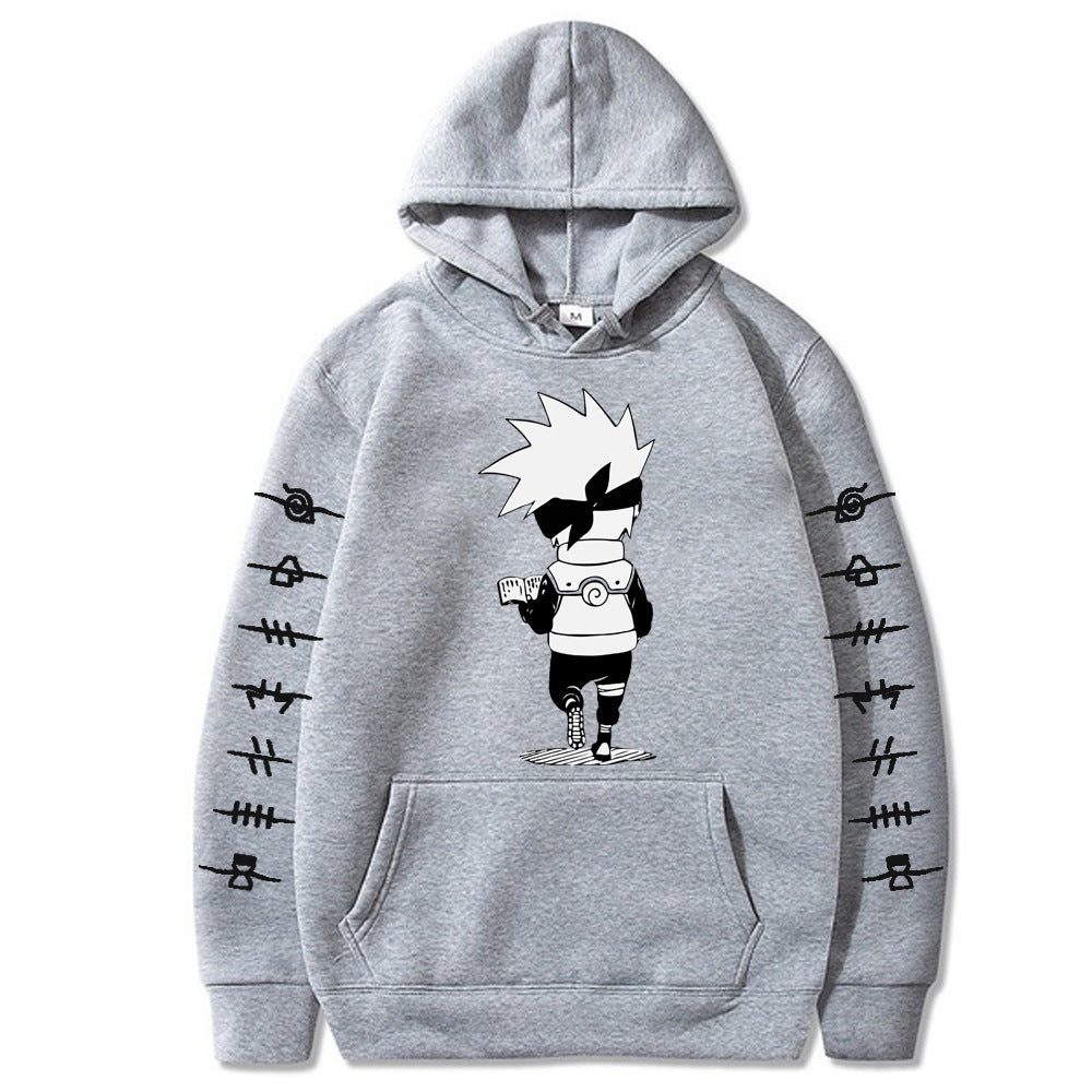 Trendy Anime Logo Printed Unisex Casual Hoodie