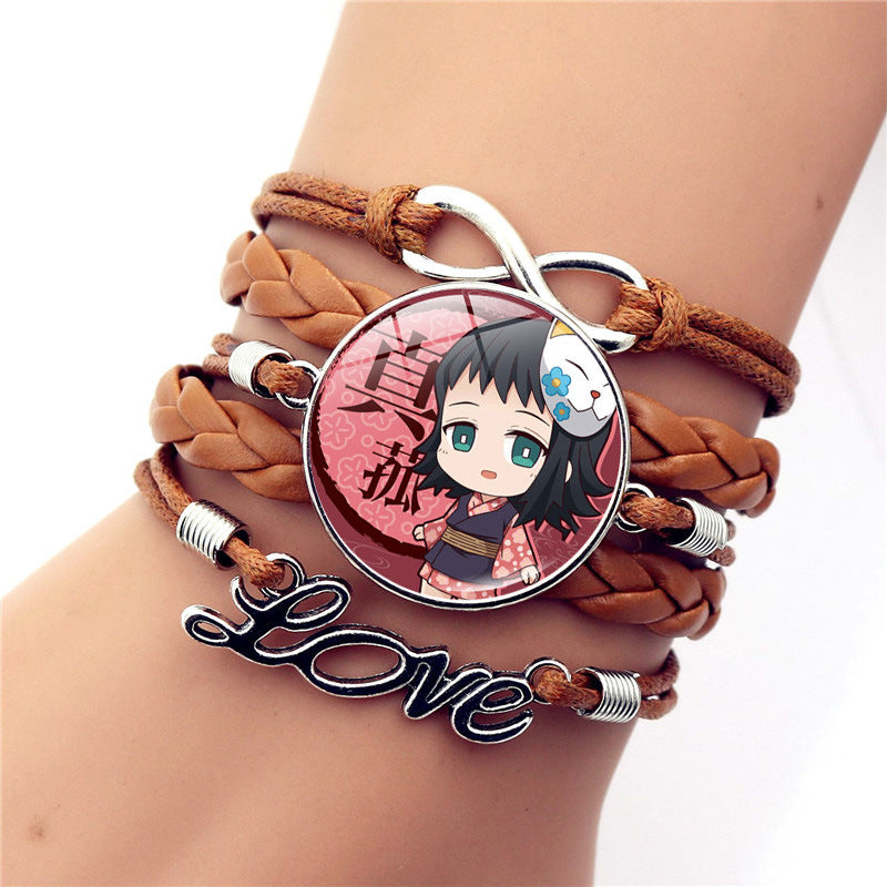 Casual Anime Brown Braided Rope Bracelet