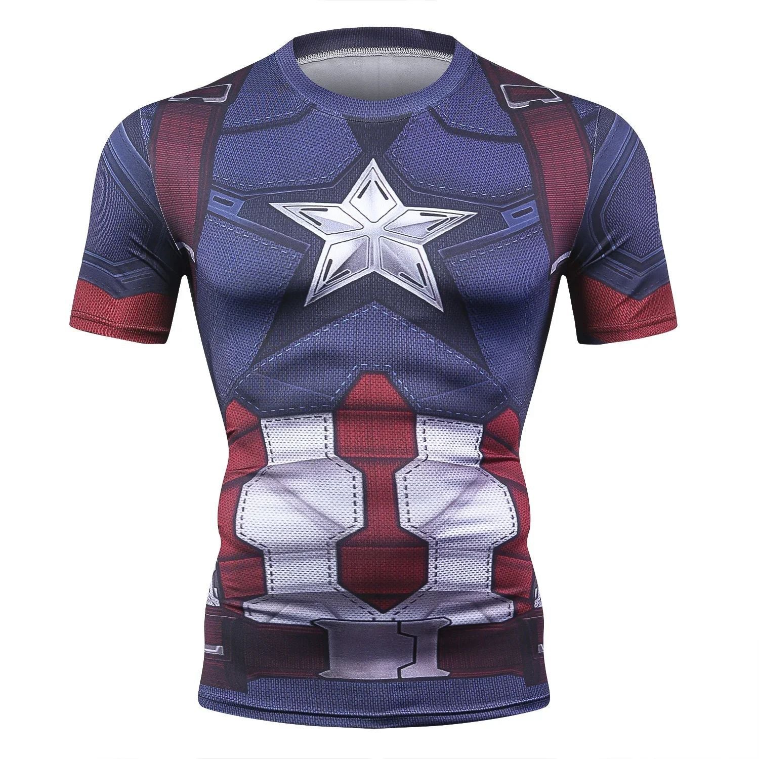 Superhero Cosplay Digital Print Short Sleeve Shirt