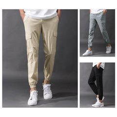 Men's Summer Silk Fabric Casual Pants