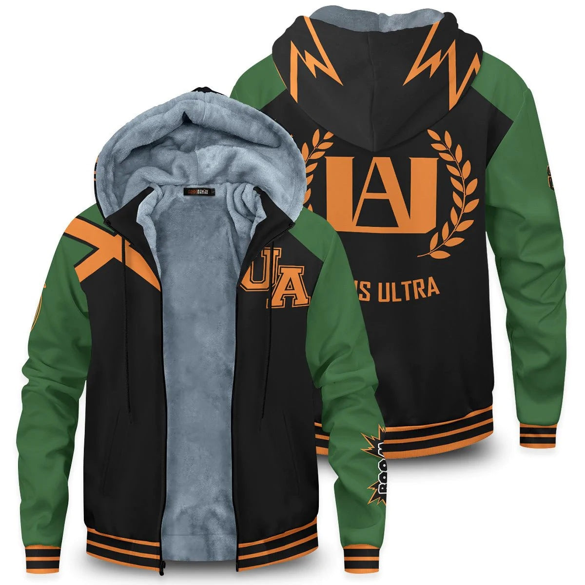 My Hero Anime Zipper Thicken Hoodie