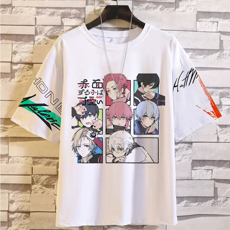 Unisex Anime Pattern Print Crew Neck T-shirt