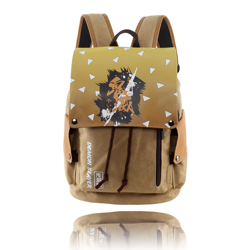 Trendy Anime Tanjirou Canvas Backpack