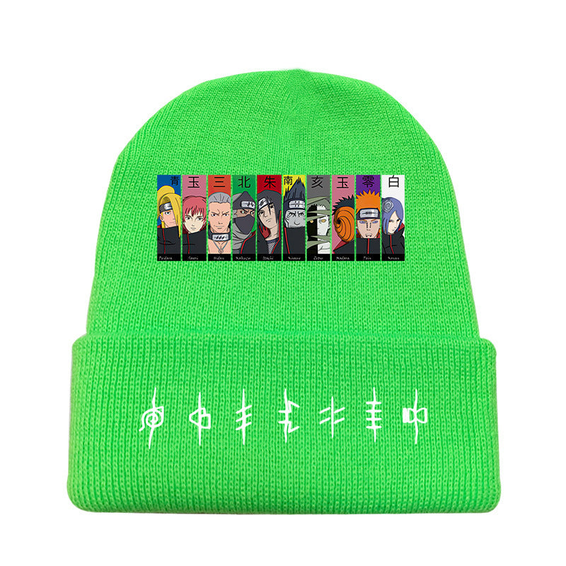 Versatile Anime Print Knitted Hat