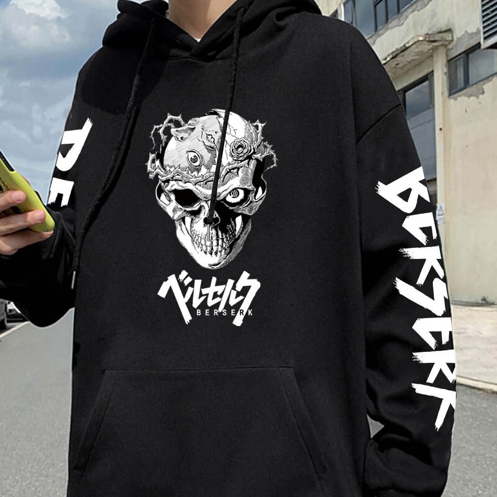 Unisex Anime Print Loose Casual Sports Hoodie