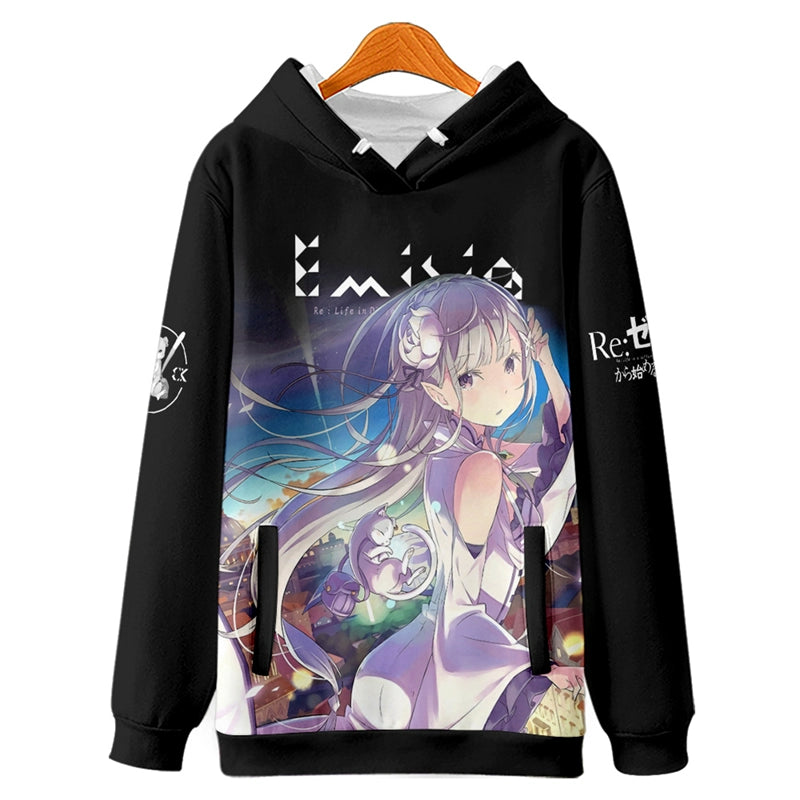 Women's Rem Anime 3d Print Hoodie