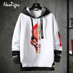 EVA 01 Fake Two Piece Pullover Hoodie