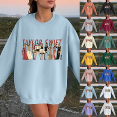 Casual TAYLOR Loose Cotton Crew Neck Sweatshirt