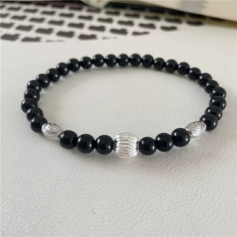 Jung Kook Black Agate Bracelet