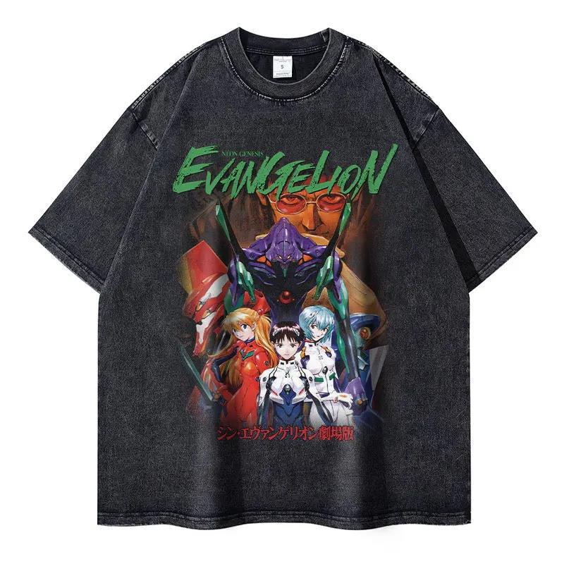 Vintage Washed Anime EVA T-shirt