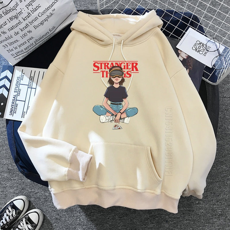 Casual Tv Pattern Printed Pullover Hoodie