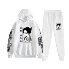 Men's Anime Pattern Print Hoodie Pants Set