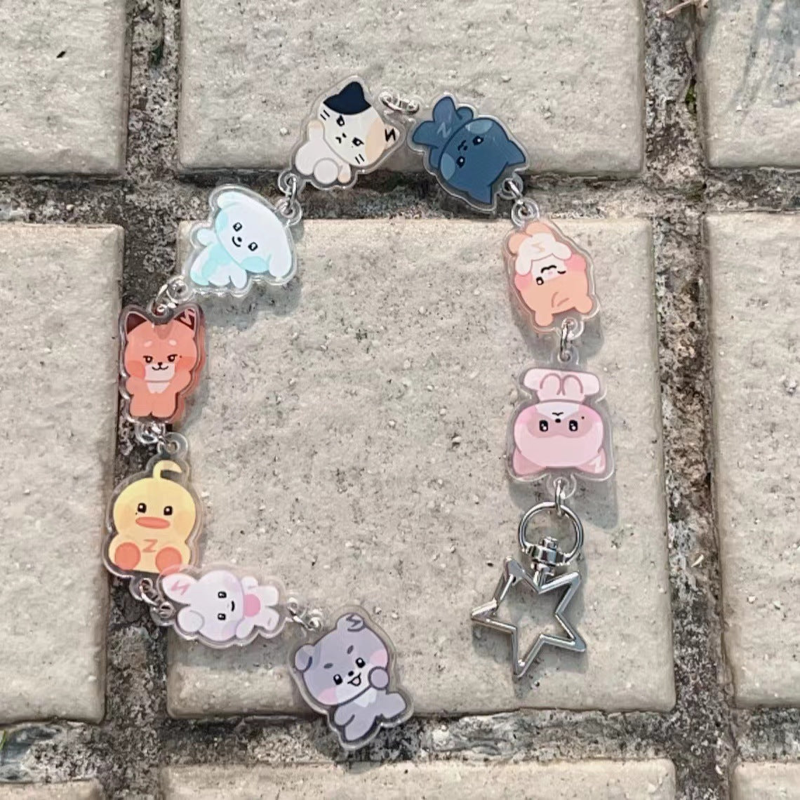 Kpop Double-sided Cartoon Pendant Keychain
