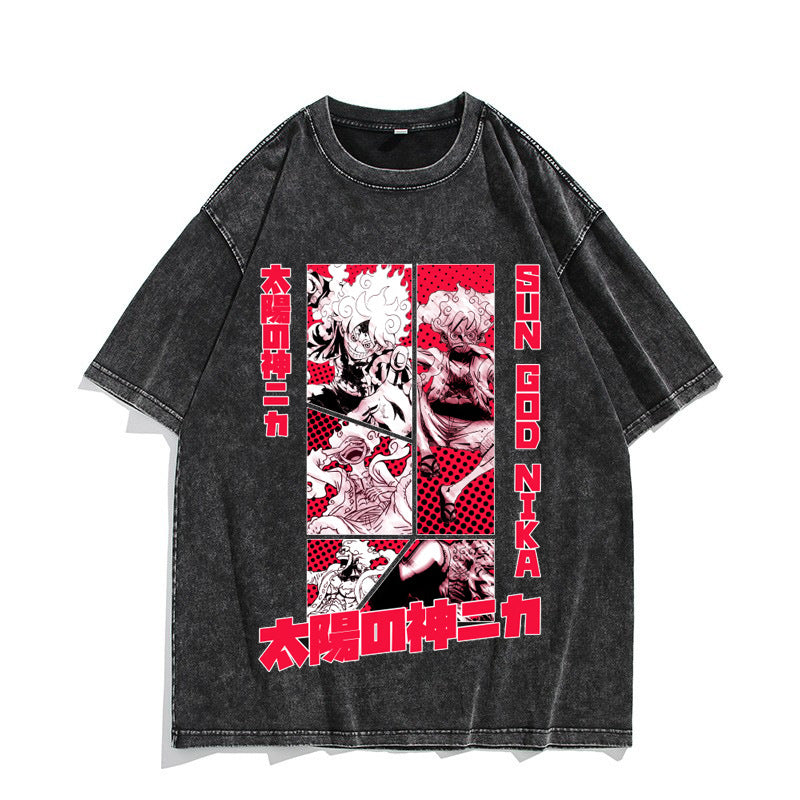 Luffy Short-sleeved Cotton Washed Tee
