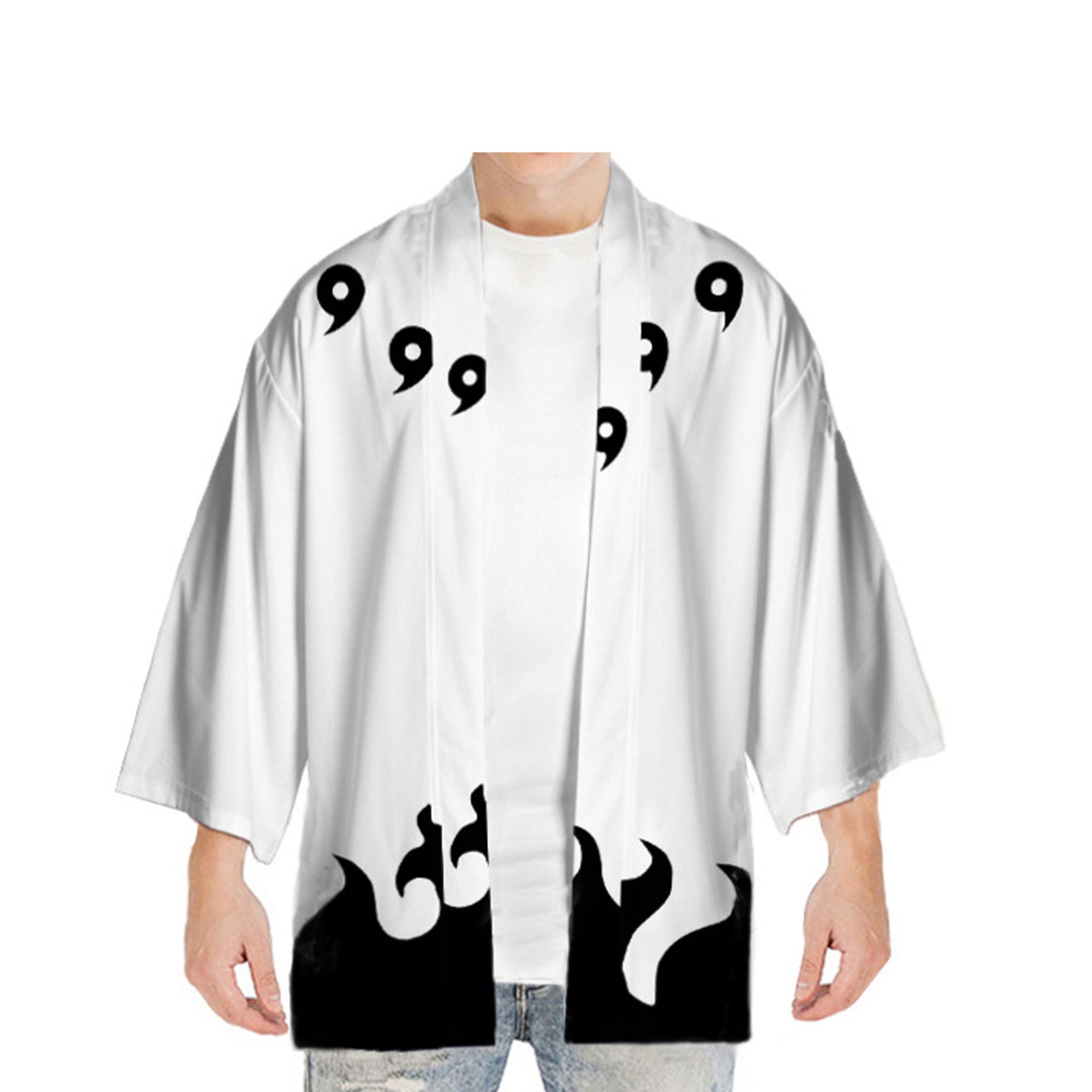 Unisex Anime 3D Printed Loose Kimono Cloak