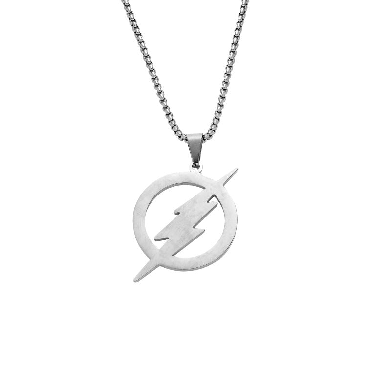 Cool Titanium Steel Comic Hero Logo Necklace