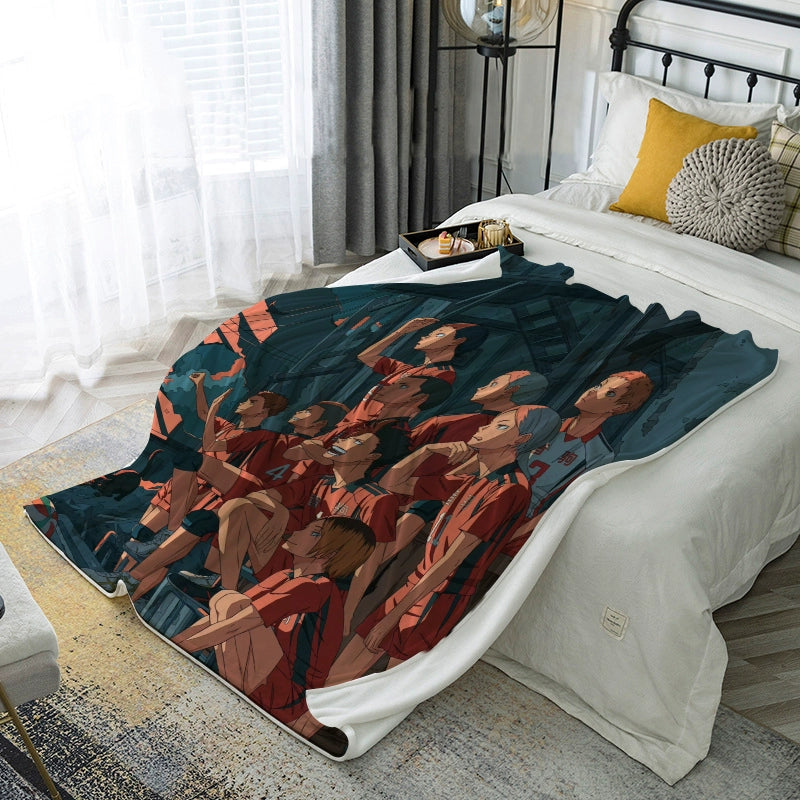 Hinata Anime Pattern Nap Blanket
