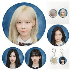 æ Student Photo Badge Mirror Keychain