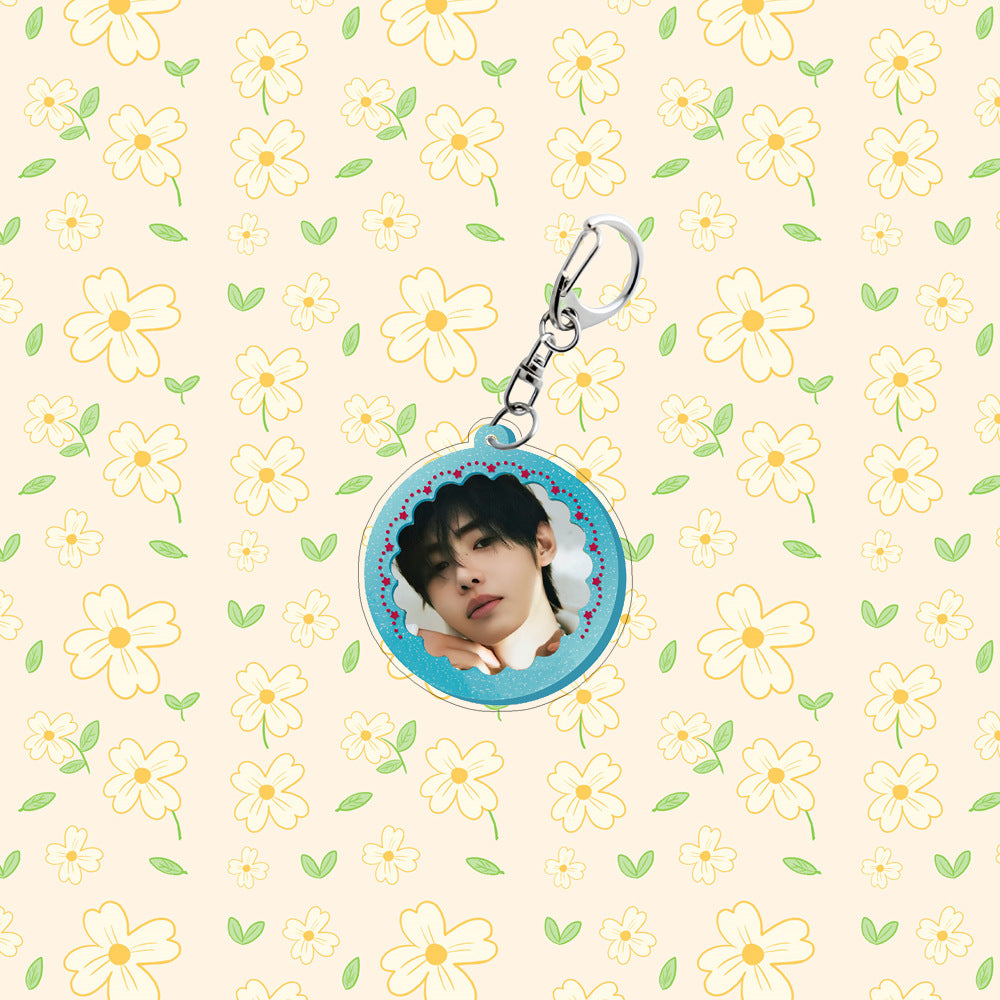 Kpop Round Pendant Keychain