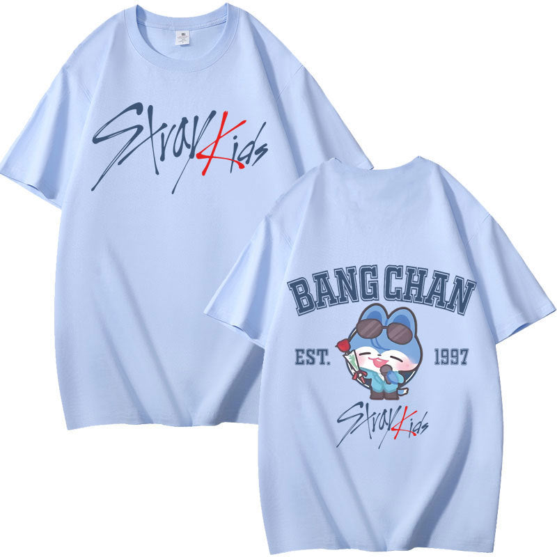 KPOP Graphic Print Summer Short-sleeved T-shirt
