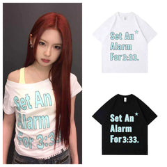KYA Same Letter Print Short-sleeved T-shirt