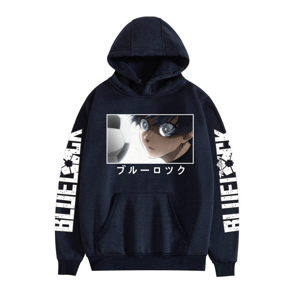 Casual Anime Print Loose Pullover Hoodie