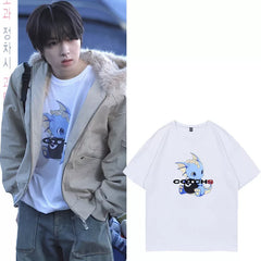 Sakuya Same Style Round Neck Printed T-shirt