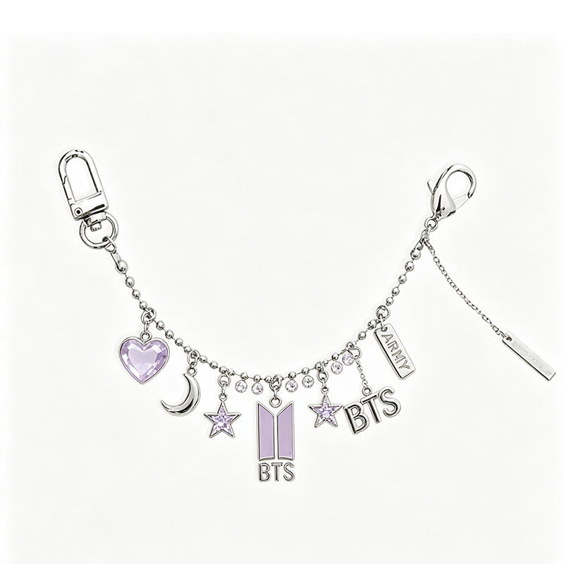 BANGTAN Metal Pendant Chain Bag Charm
