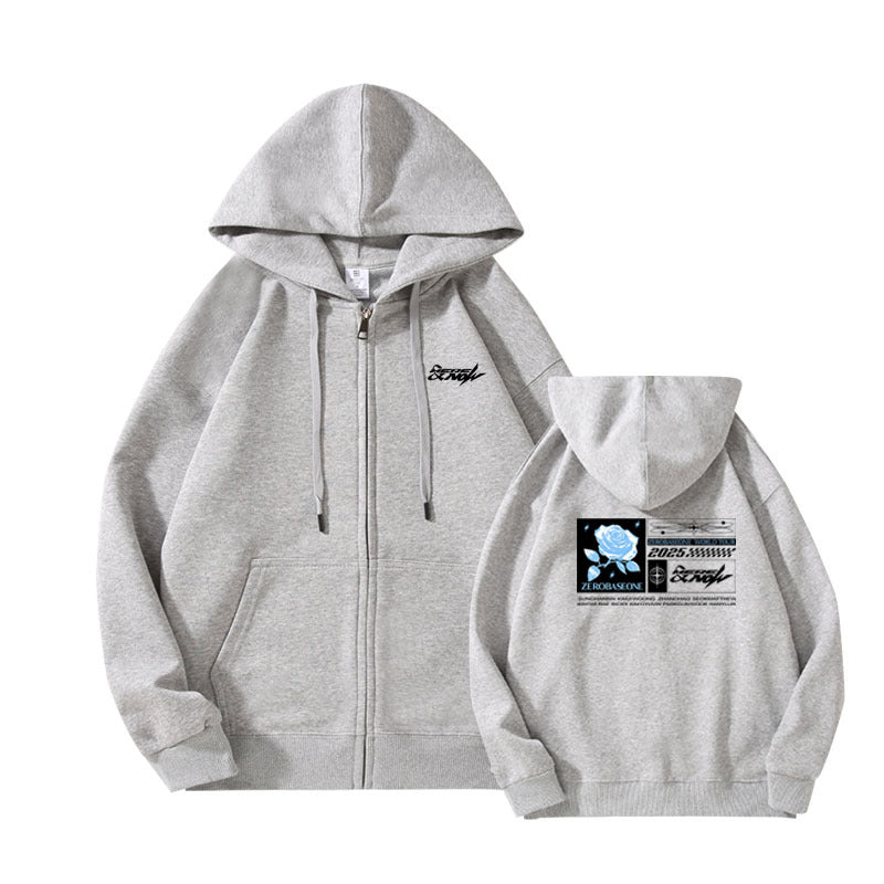 ZB1 HERE & NOW Printed Loose Zipper Hoodie