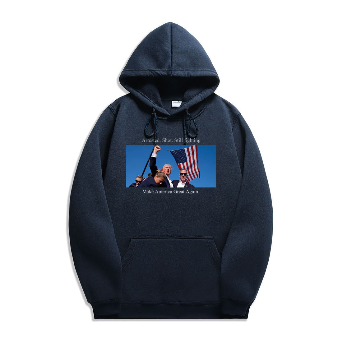 Casual Unisex Trump Printed Loose Hoodie