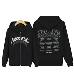 BANGTAN ARIRANG Tour Print Zip-Up Hoodie