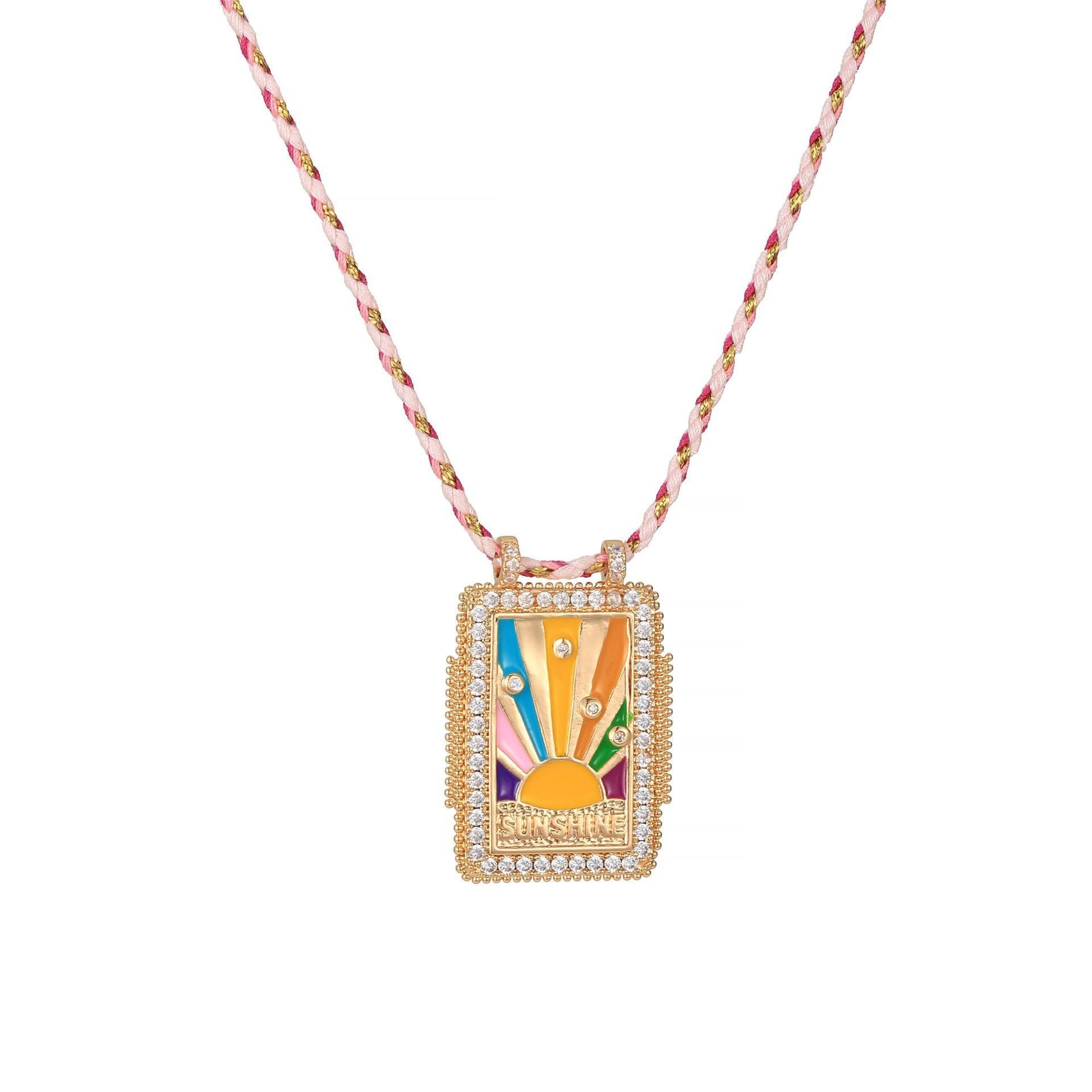 Bohemian Style Tarot Card Necklace