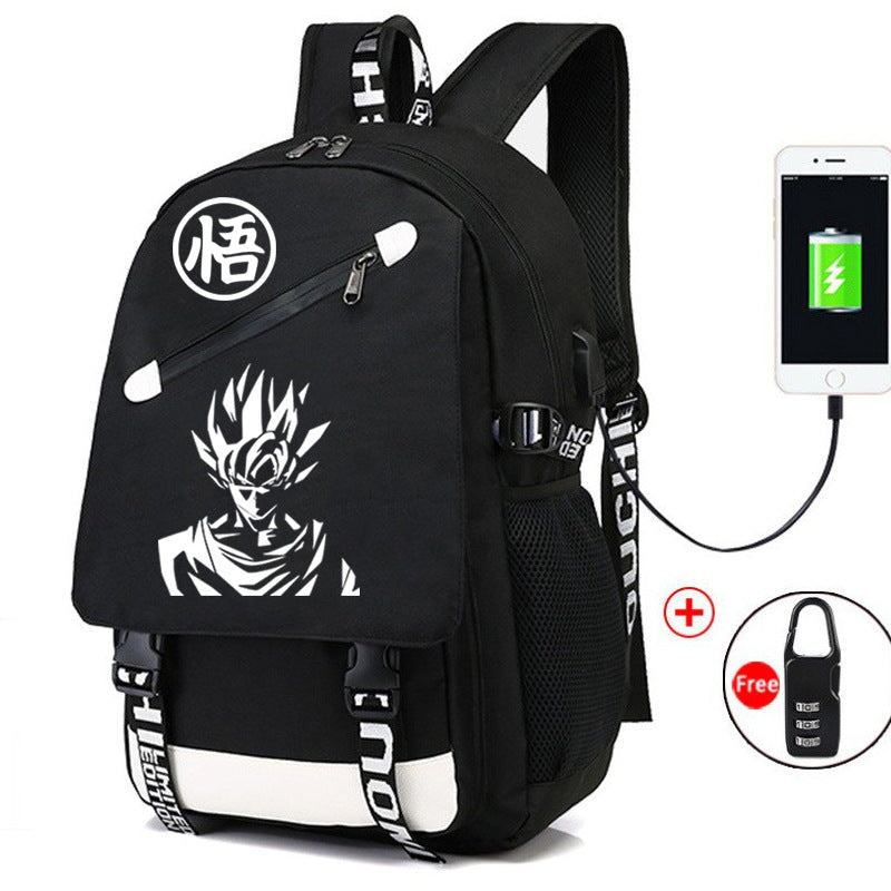 Goku Anime Pattern Large-capacity Backpack