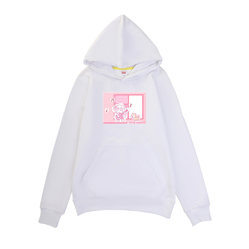 Unisex Japanese Fashion Letter Print Relaxed Hoodie