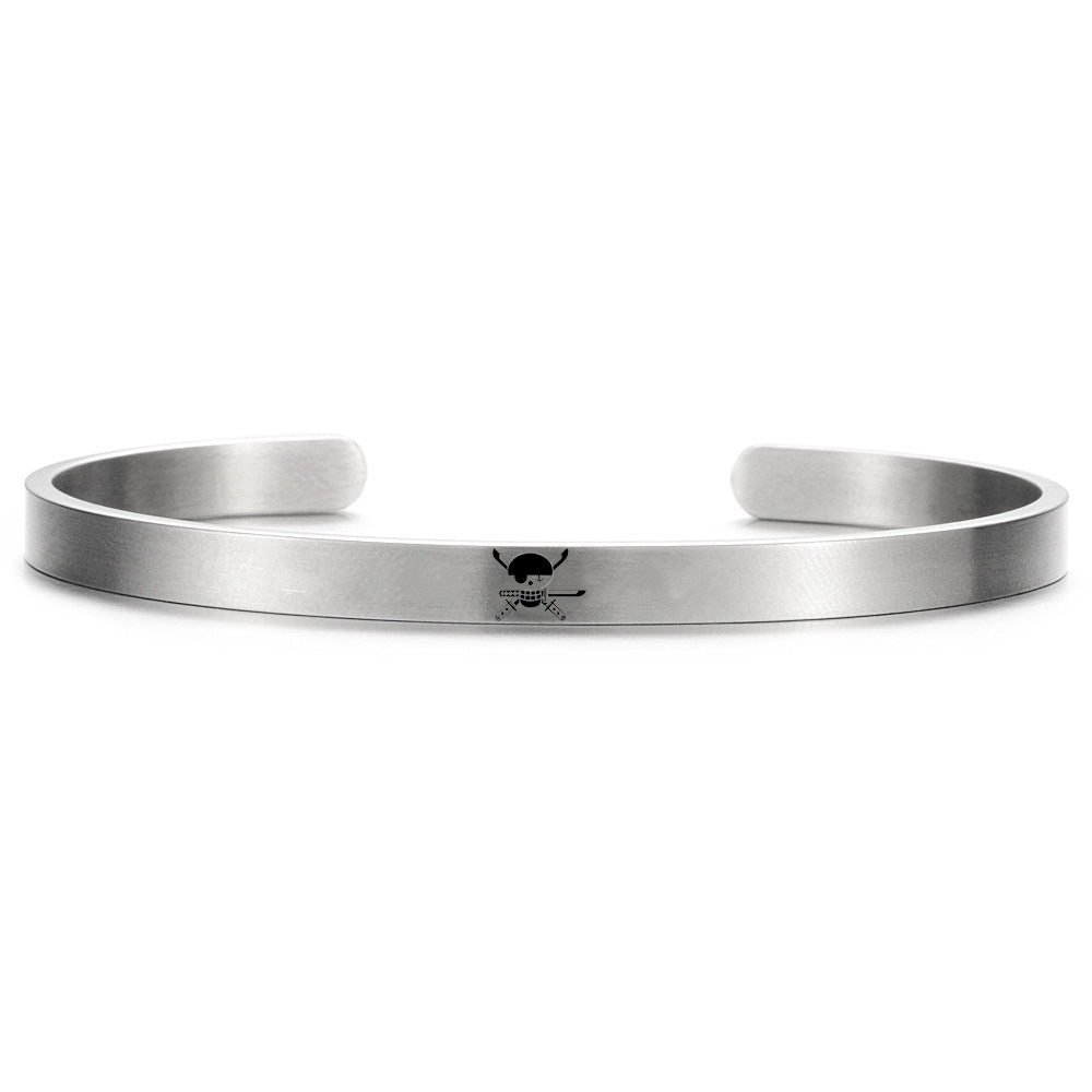 Stainless Steel Luffy Logo Laser Bracelet