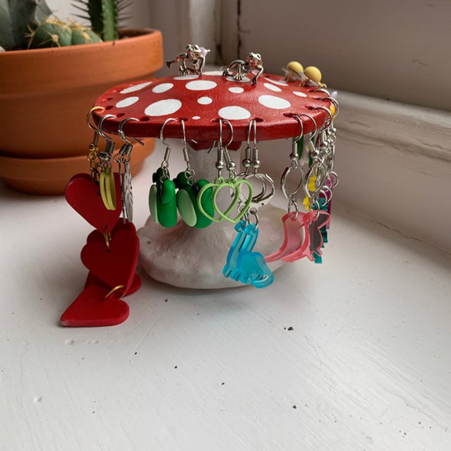 Mushroom Earring Holder Decorative Ornament