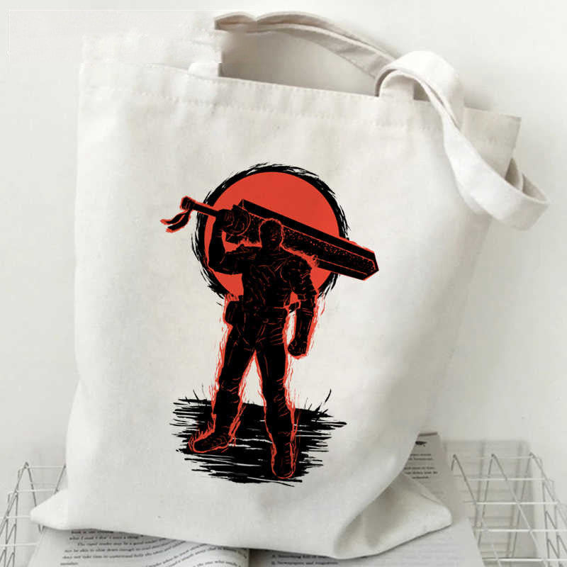 Anime Printed Canvas Shoulder Bag