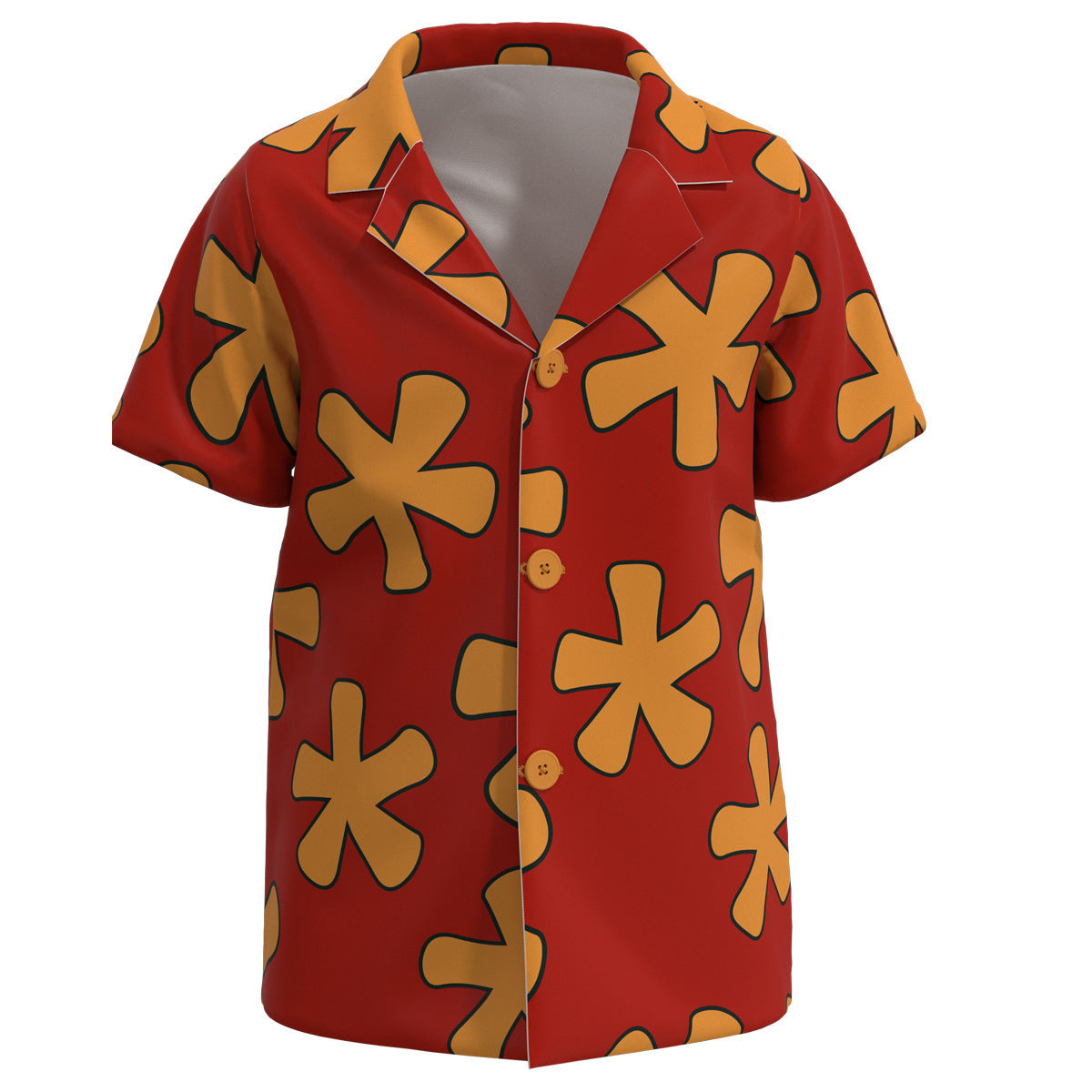 Men's Anime Digital Print COS Collar Shirt