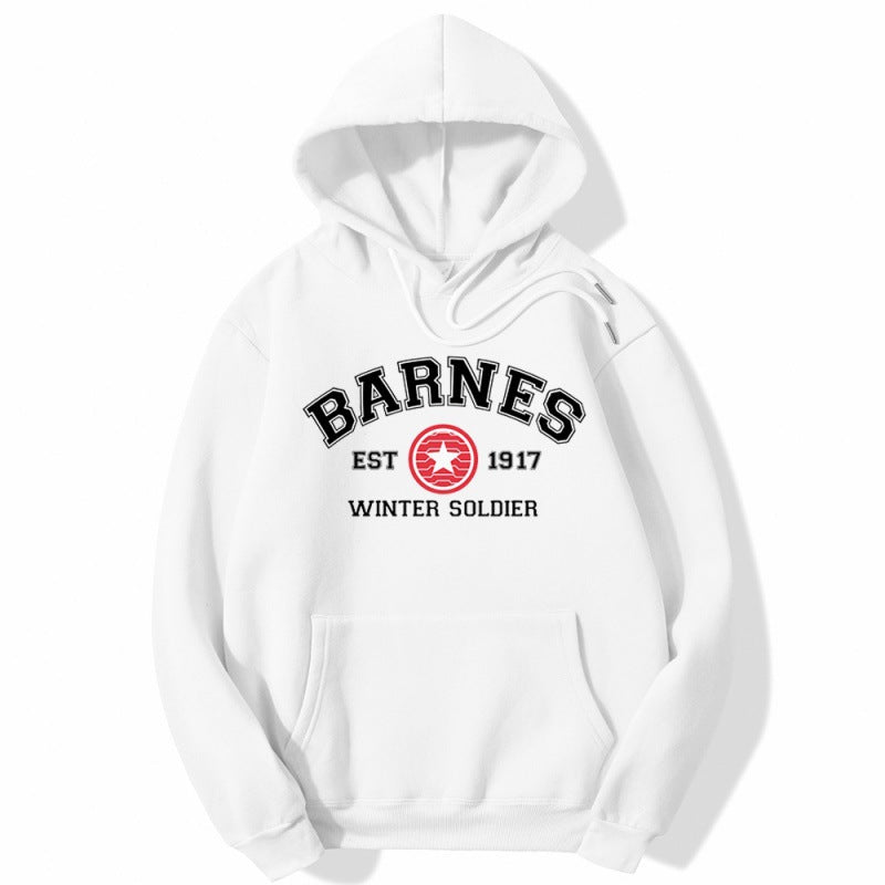 Unisex Bucky Barnes 1917 Letter Print Hoodie