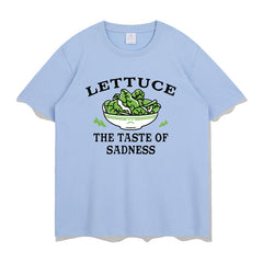 Unisex Tom Spider Lettuce Letter Print Short-sleeved T-shirt