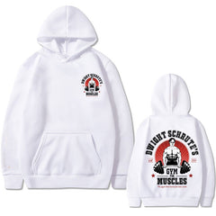 Dwight Schrute Gym for Muscles Print Hoodie