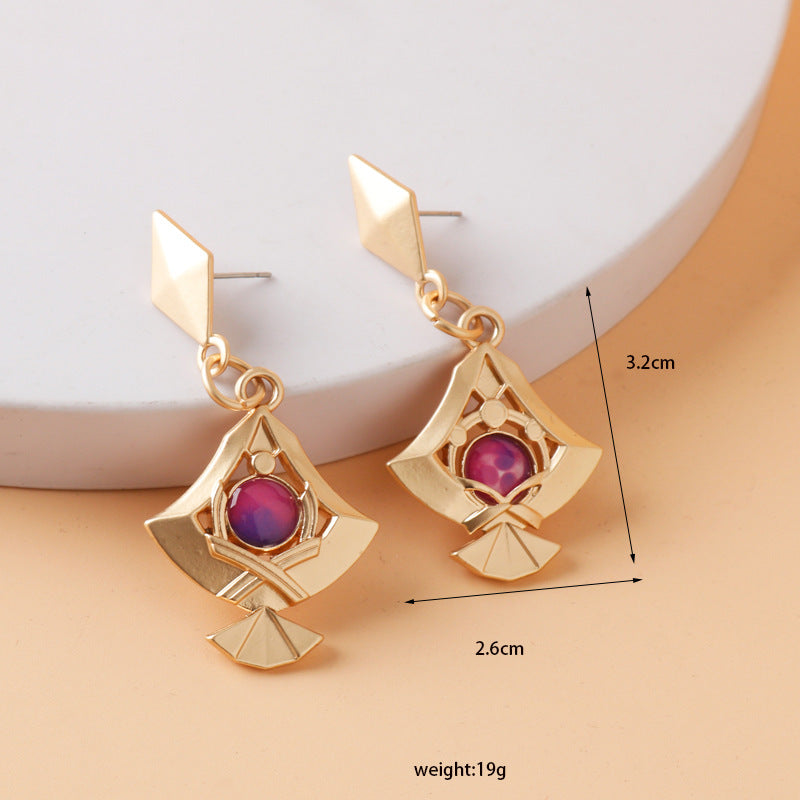 Retro Game Yae Miko Cos Earrings