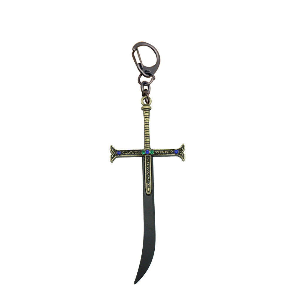 Cool Anime Sword Necklace Keychain Pendant