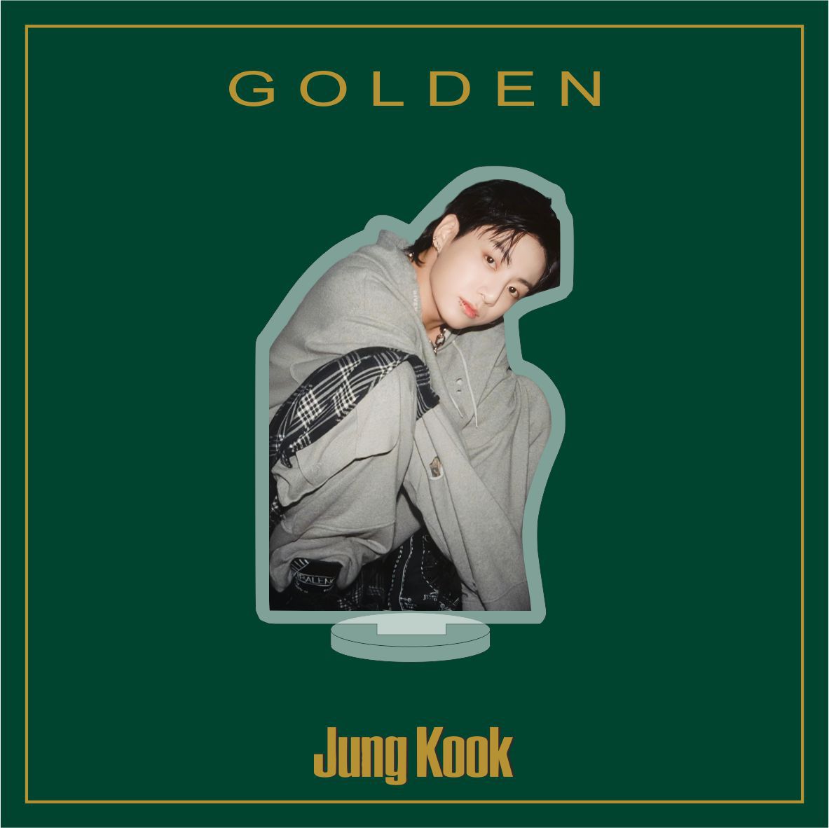 JK Golden Album Standing Tabletop Ornament