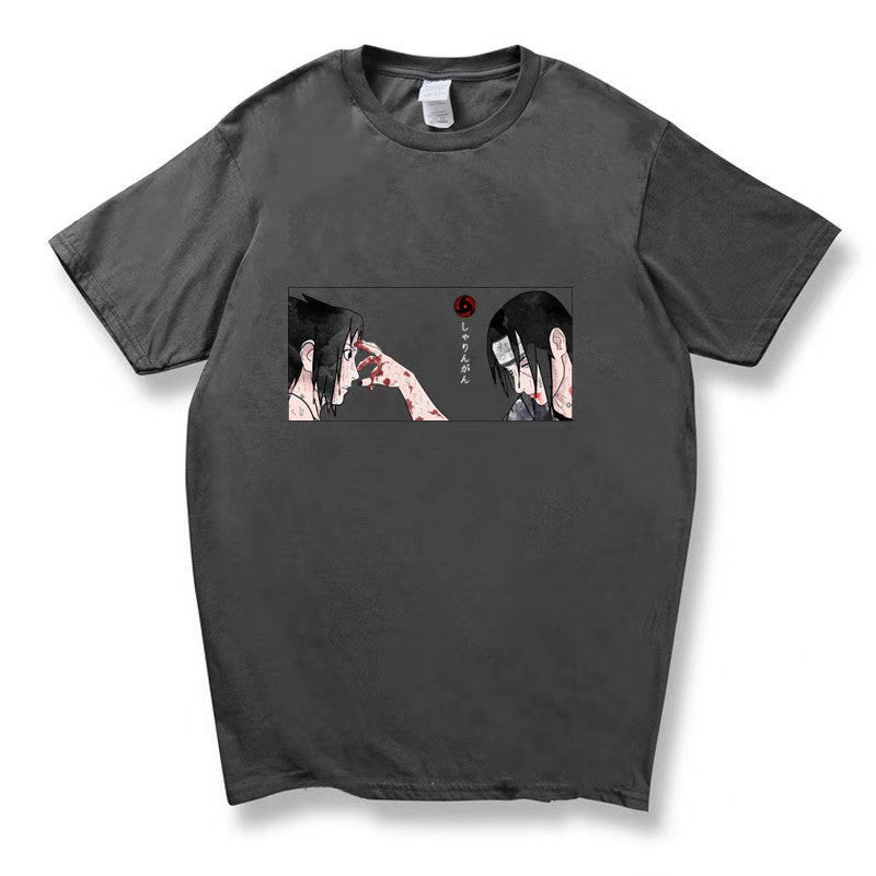 Unisex Sasuke Itachi Printed Short-sleeved T-shirt