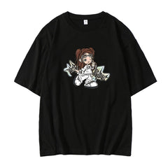 NJZ Cartoon Print Short-sleeved T-shirt